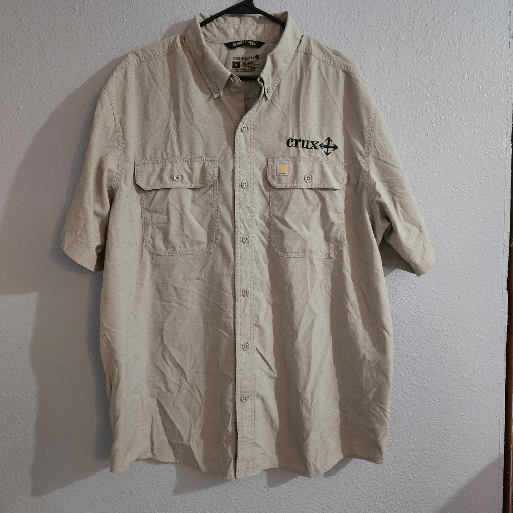 Carhartt Force Relaxed Fit Short Sleeve Lightweight Button Down Shirt Men's XL